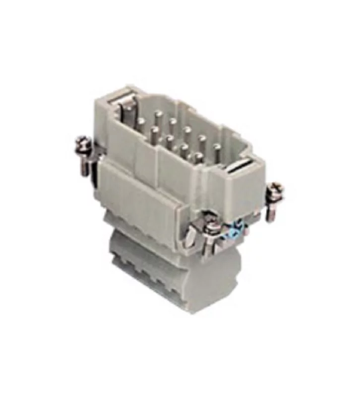male insert, size 57.27, 10p+PE, silver, 2x spring, 16A, 500V