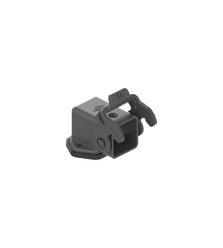 bulkhead mounting housing, angled, size 21.21, CK plastic, 1 lever, black