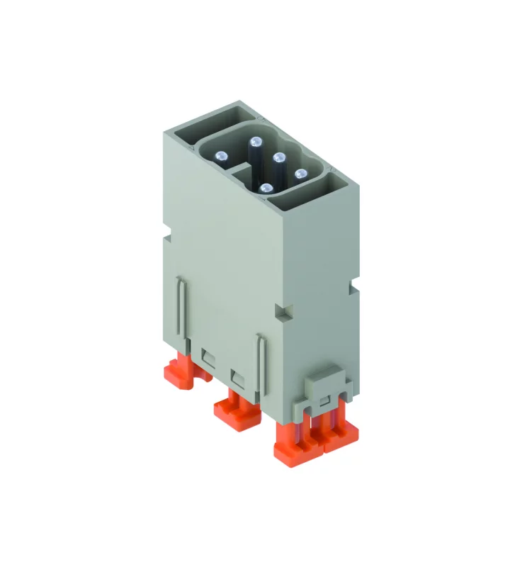 male insert, MIXO, 1MU, 5p, silver, SQUICH, 16A, 400V