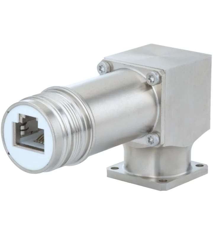 Right Angle Panel Connector, Male Thread