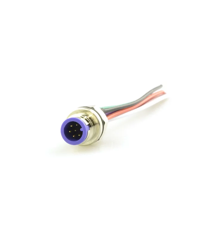 Mini C male panel mount connector