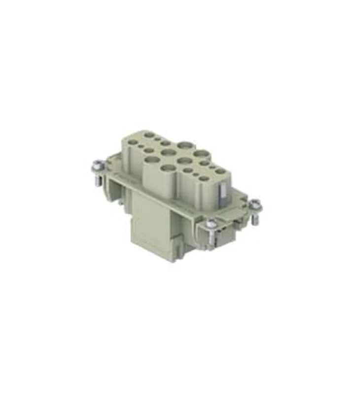 female insert, size 77.27, 6+12p+PE, crimp, 40+10A, 690+230/400V