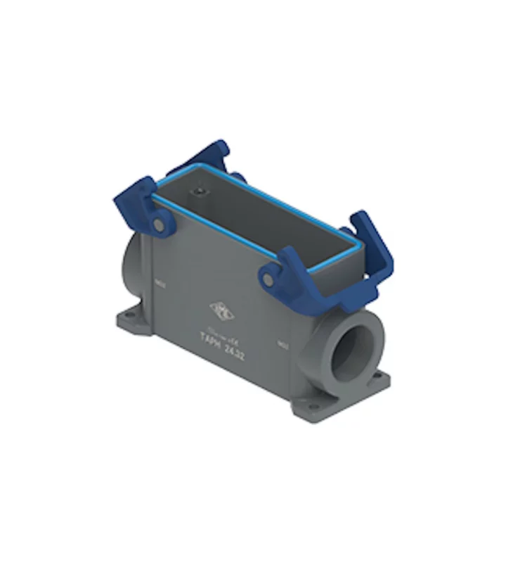 surface mounting housing, high, size 104.27, T-TYPE H plastic, 2 levers, 1xM32 side