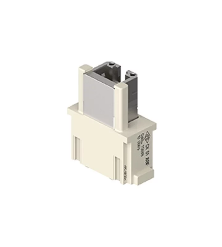 female insert, MIXO, 1MU, 8 - RJ45, RJ45 IDC, for configuration T568B