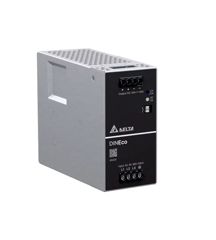 Power supply, 2,3Ph, 480W, DIN Rail, AC/DC, 48 Vdc, 10 A