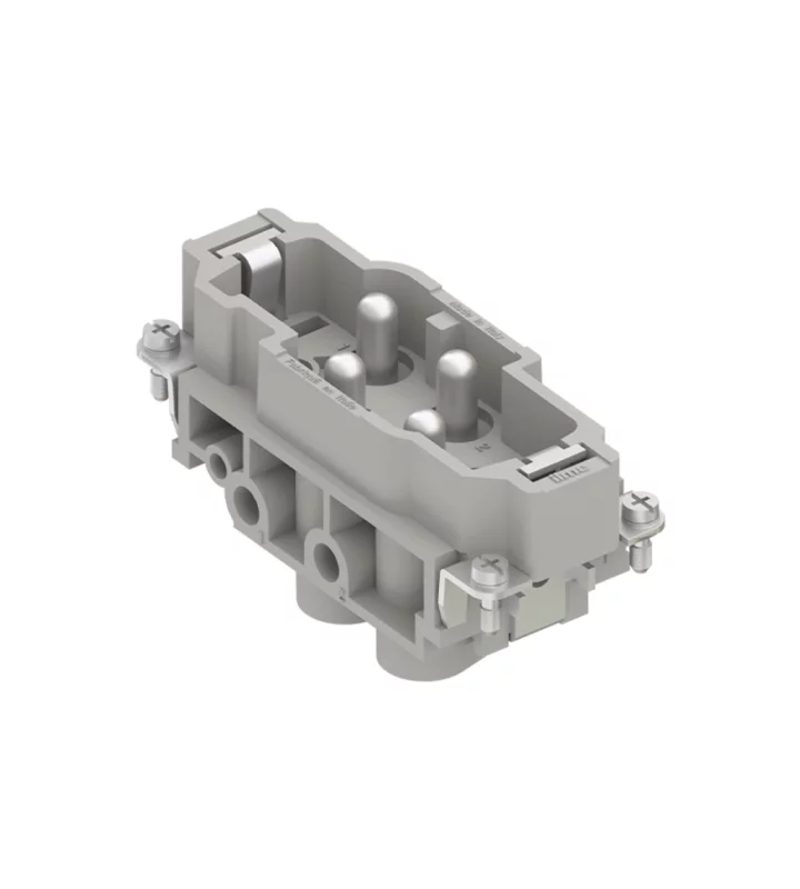 male insert, size 77.27, 4+2p+PE, screw, 80+16A, 830+400V
