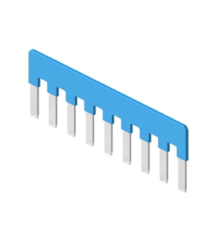 parallel bridge, for 9 contacts, 10A, 50V, for inserts CDSH, blue