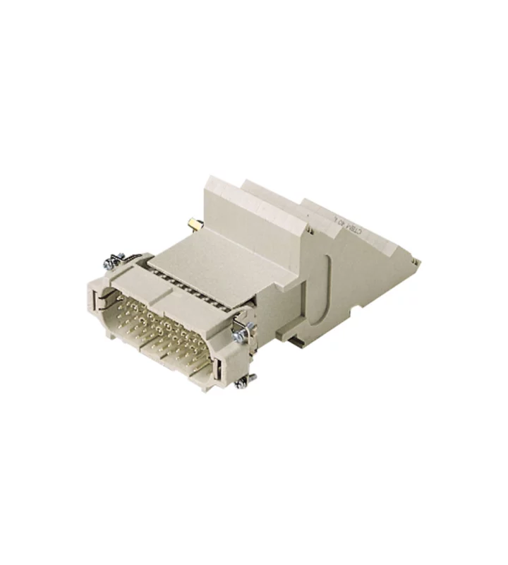 male insert, size 104.27, 64p+PE, silver, screw, 10A, 250V, left