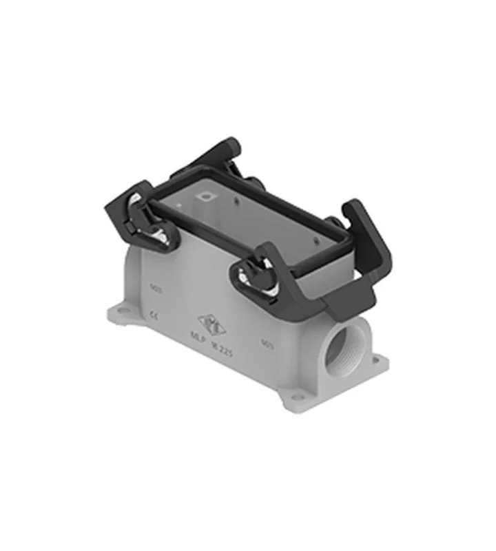 surface mounting housing, size 77.27, IL-BRID stainless steel, 2 levers, 1xM25 side