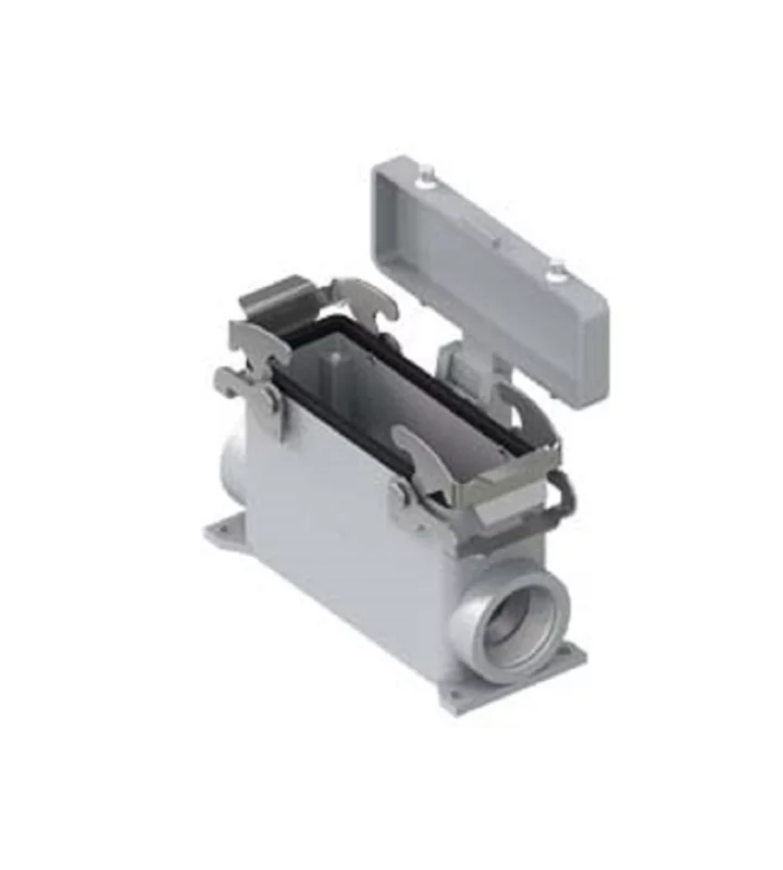 surface mounting housing, high, size 104.27, V-TYPE alu, 2 levers, 1xM32 side, cover metal