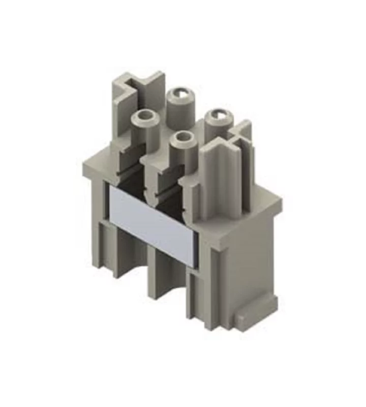 adaptor, MIXO, 1MU, 4p, for fibre optic SC-contact, with metallic sleeve, female