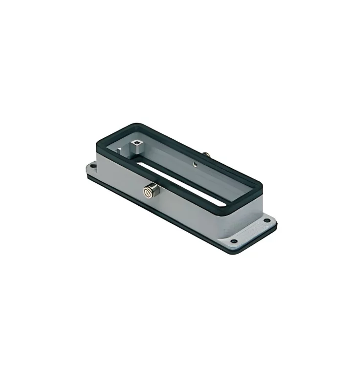 bulkhead mounting housing, size 57.27, central lever alu, 2 pegs