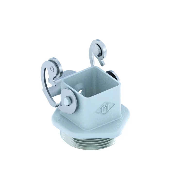 bulkhead mounting housing, size 21.21, CKA zinc, 1 lever stainless steel, 1xM32 external