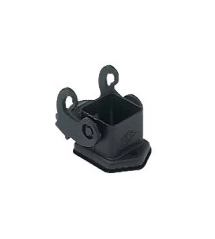 bulkhead mounting housing, size 21.21, CK plastic, 1 lever stainless steel, black