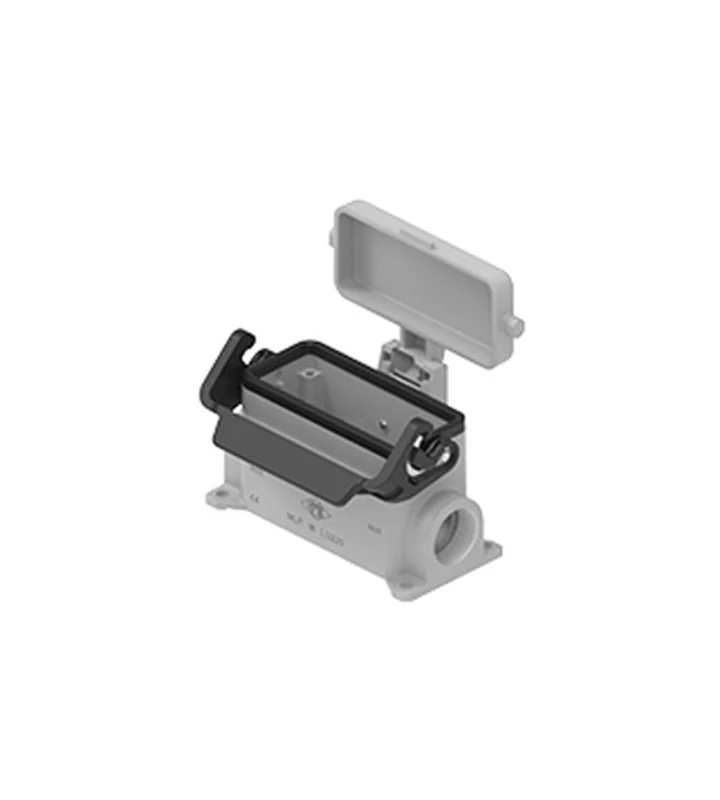 surface mounting housing, size 77.27, IL-BRID stainless steel, 1 lever, 2xM25 side