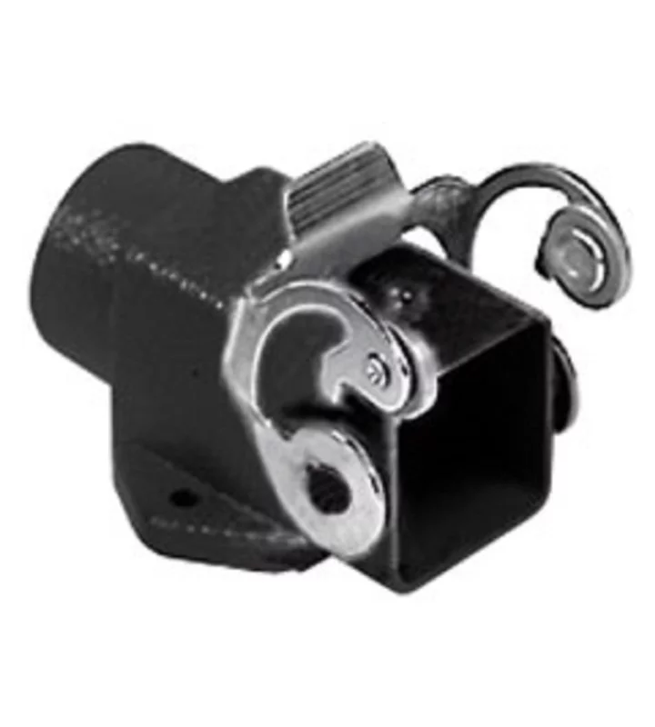 bulkhead mounting housing, angled, size 21.21, W-type zinc, 1 lever stainless steel, 1xM20 side, closed bottom