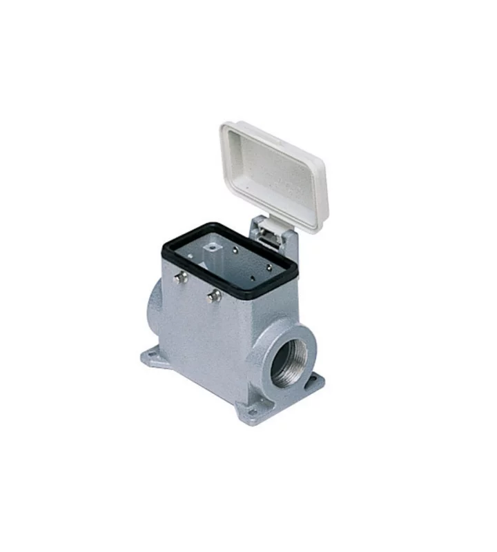 surface mounting housing, high, size 57.27, C-TYPE alu, 4 pegs, 2xPG21 side, cov.