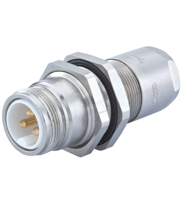 Panel Connector with built in Cable Strain Relief