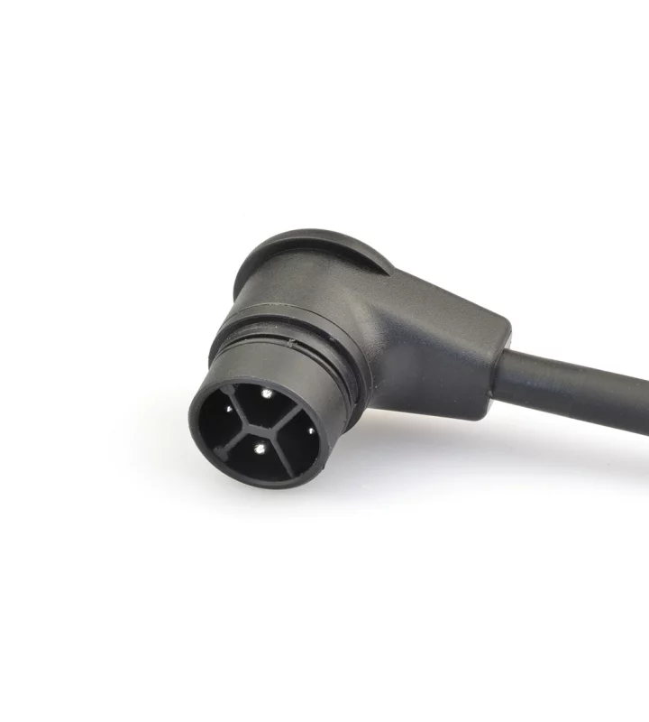 Battery male angled plug connector 48V code, no locking push-on
