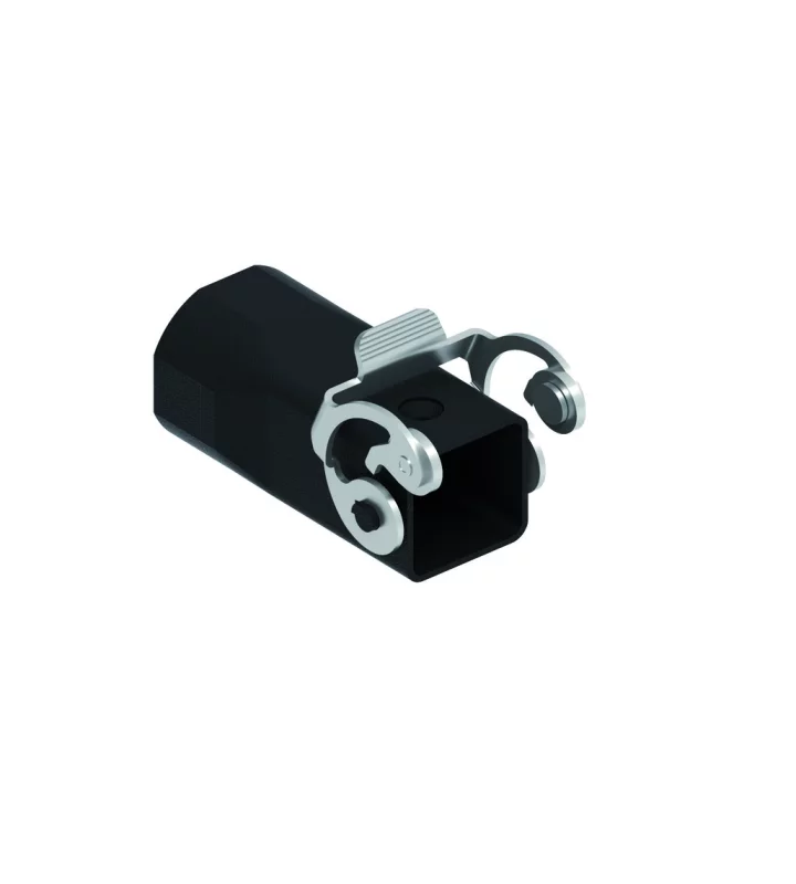 hood, size 21.21, W-TYPE alu, 1 lever stainless steel, 1xM25 top