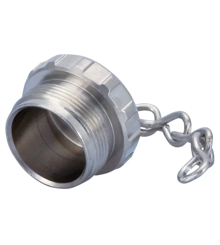 Brass protective cap with chain