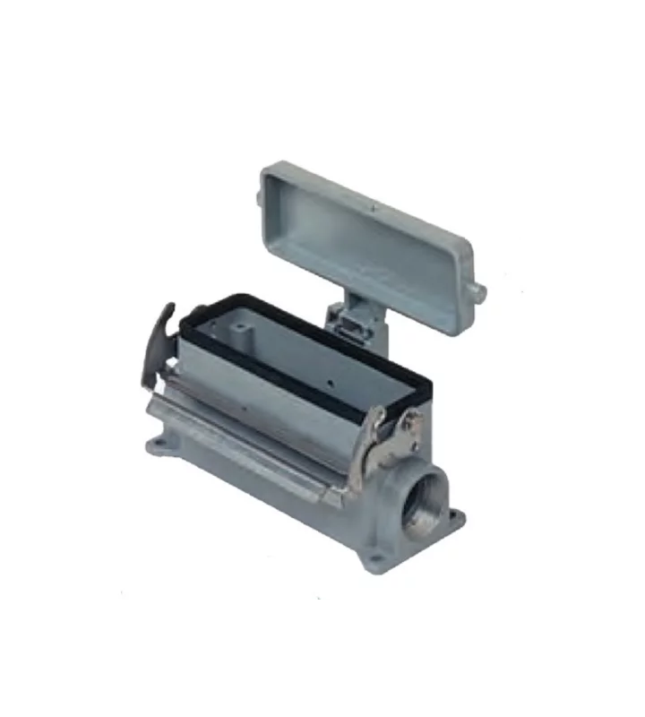 surface mounting housing, size 77.27, V-TYPE alu, 1 lever, 2xM25 side, cover metal