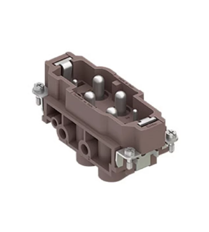 male insert, size 77.27, 4+2p+PE, screw, 80+16A, 830+400V, 180°