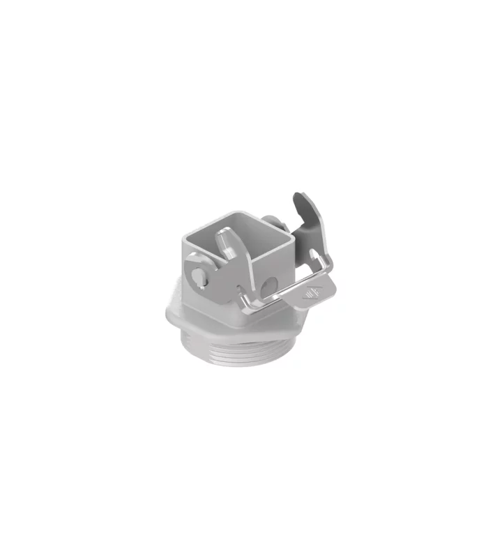 bulkhead mounting housing, size 21.21, CKA zinc, 1 rigid lever stainless steel, 1xM32 external