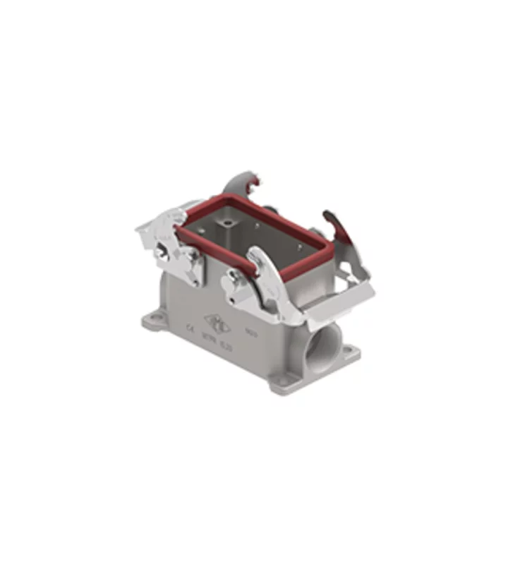 surface mounting housing, size 57.27, 180 °C alu, 2 levers, 1xM20 side