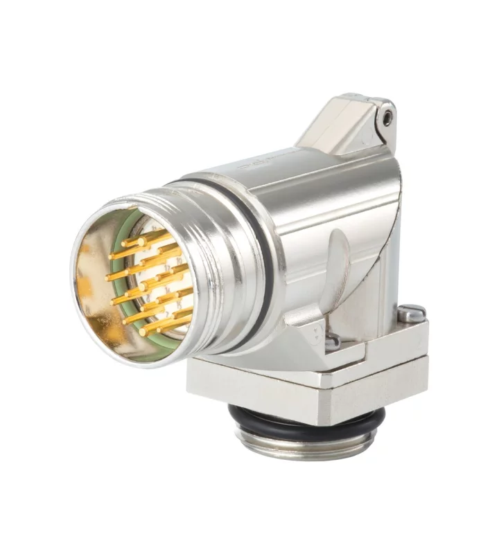 Right Angle Panel Connector, Male Thread