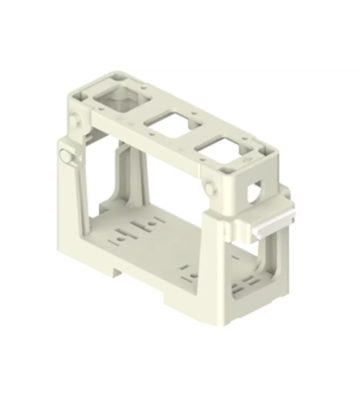 connector carrier,  COB plastic, for 3x21.21 inserts, for mounting on DIN rail