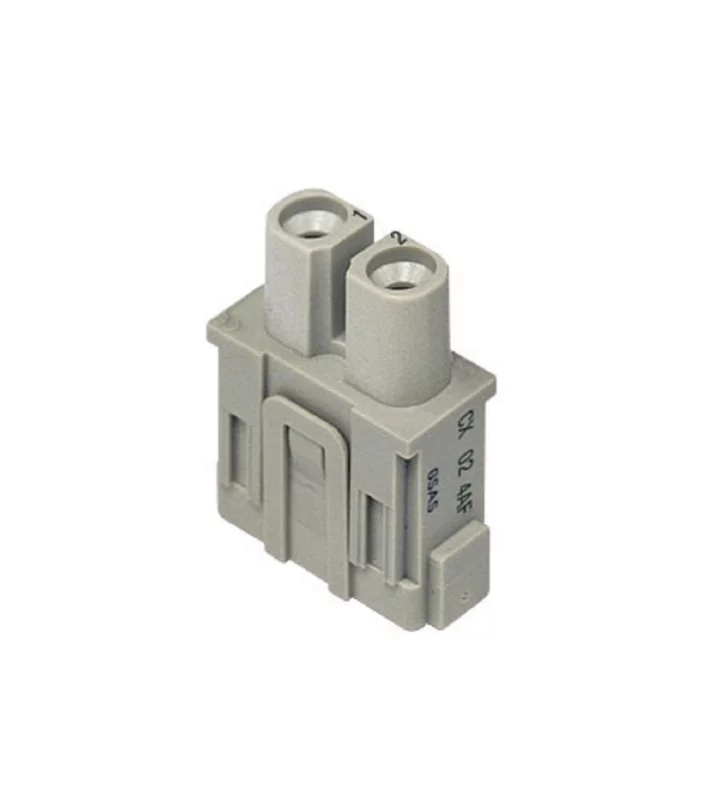 female insert, MIXO, 1MU, 2p, silver, axial screw connection, 40A, 1000V