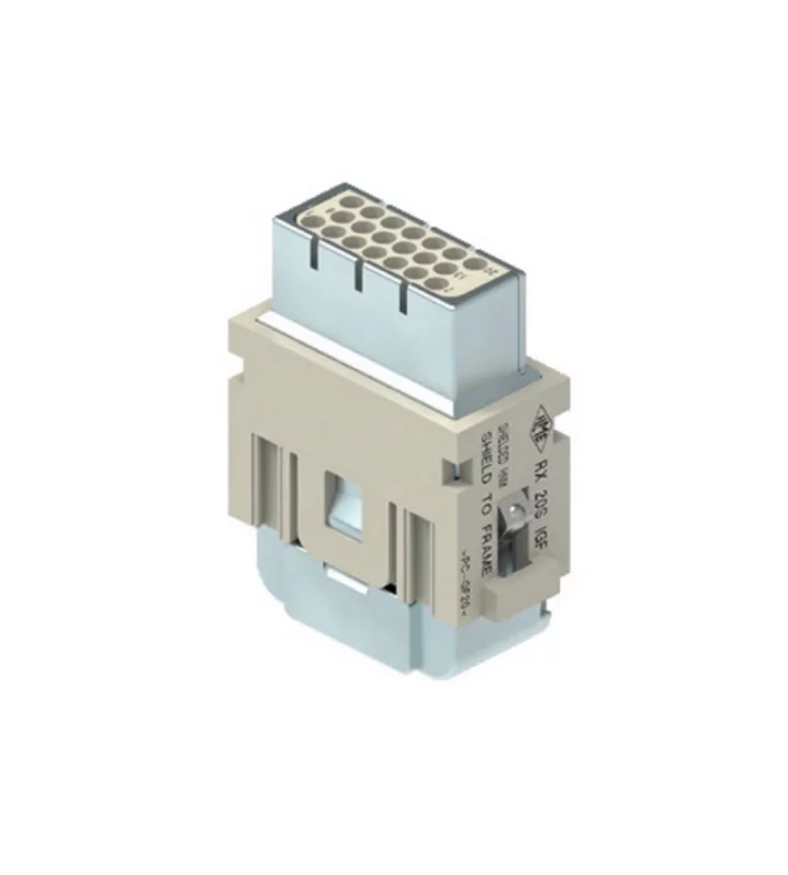 female insert, MIXO HNM, 1MU, 20p, crimp, 4A, 32V, with contact to PE