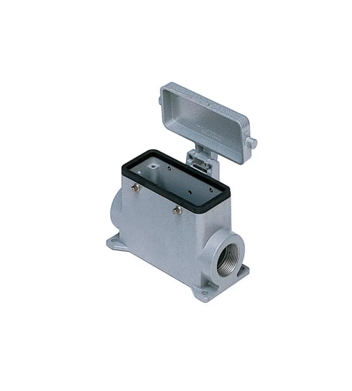 surface mounting housing, high, size 77.27, C-TYPE alu, 4 pegs, 1xPG29 side, cov.