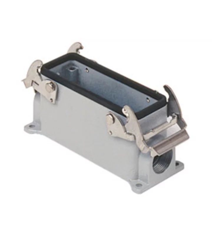 surface mounting housing, size 57.27, V-TYPE alu, 2 levers, 1xPG16 side