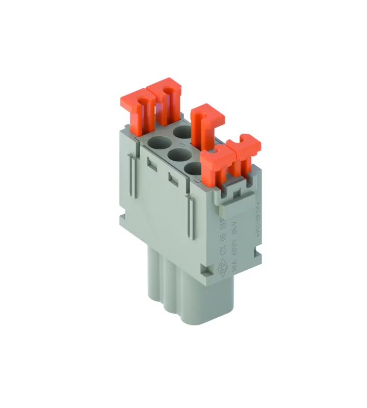 female insert, MIXO, 1MU, 5p, silver, SQUICH, 16A, 400V