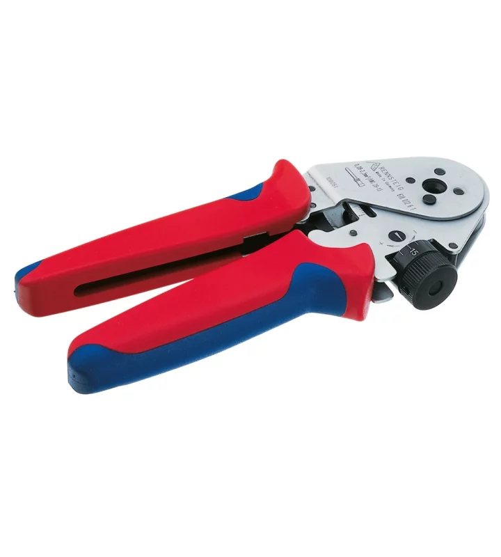 Crimp tool for manual crimping of machined crimp contacts