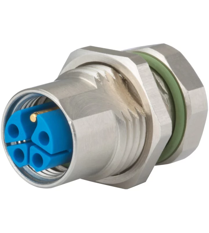 Panel connector female thread, single hole rear mounted