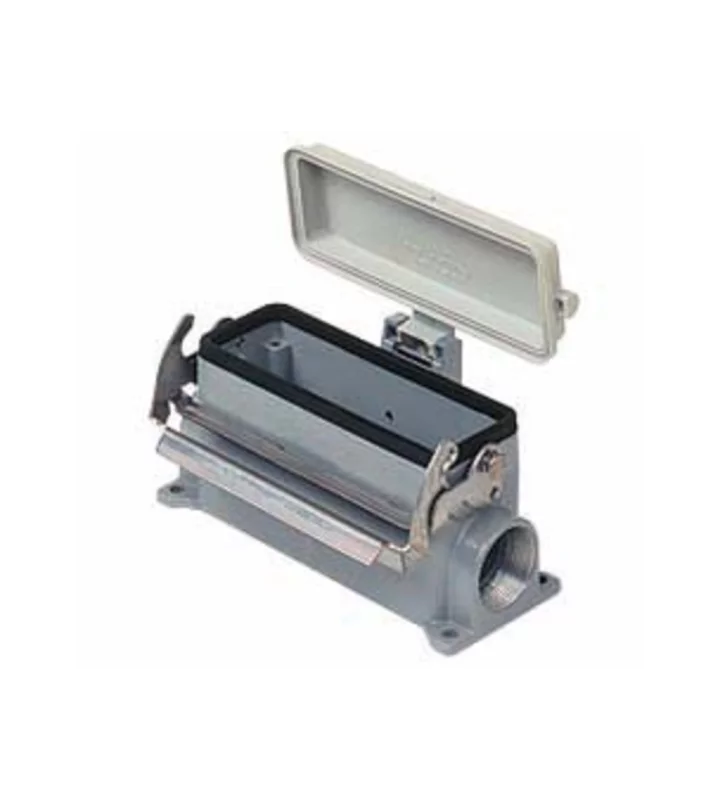 surface mounting housing, size 57.27, V-TYPE alu, 1 lever, 1xPG16 side, cov.
