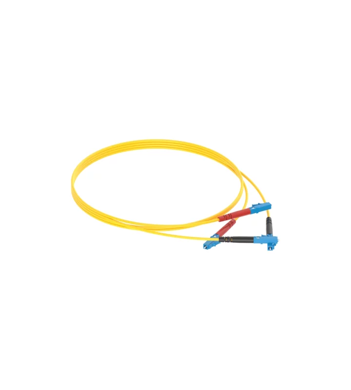 duplex patch cord, yellow, 2 m cable, for single-mode fibre