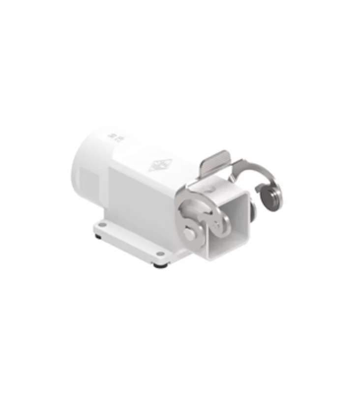 bulkhead mounting housing, angled, size 21.21, CK plastic, 1 lever, 1xM25 side