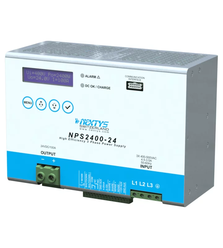 Power Supply 3Ph, 2400W Din-Rail AC/DC 12;24 Vdc 100 A