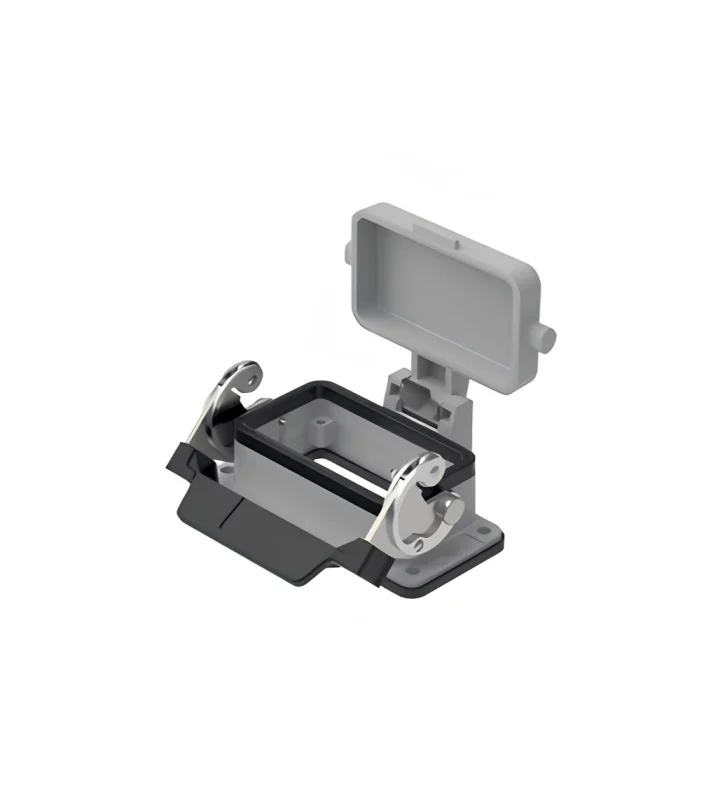 bulkhead mounting housing, size 57.27, C-TYPE alu, 1 lever, cover metal