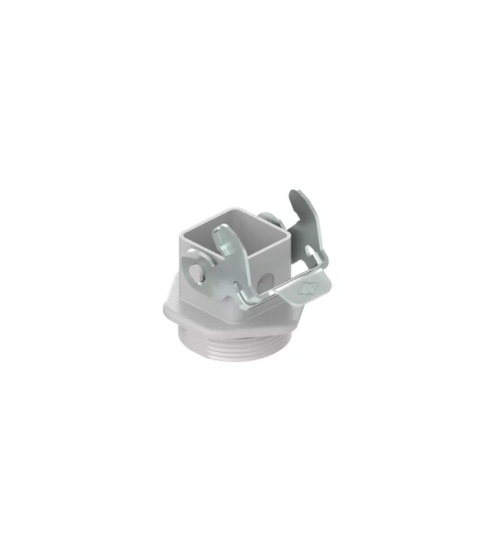 bulkhead mounting housing, size 21.21, CKA zinc, 1 rigid lever steel, 1xM32 external