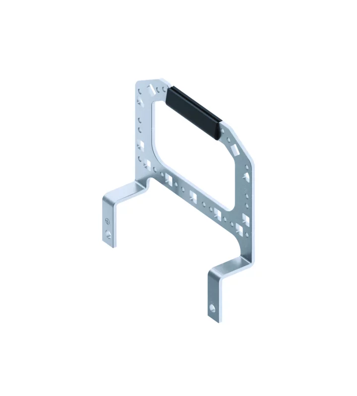 strain relief anchorage, angled, size 77.27, steel zinc plated, for PE- and GND-connection