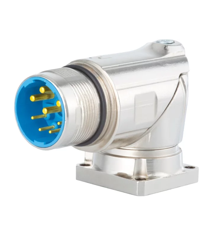 Right Angle Panel Connector, Male Thread