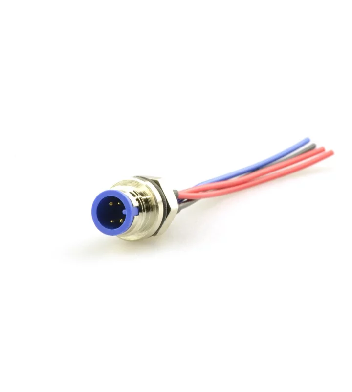 Mini C male panel mount connector