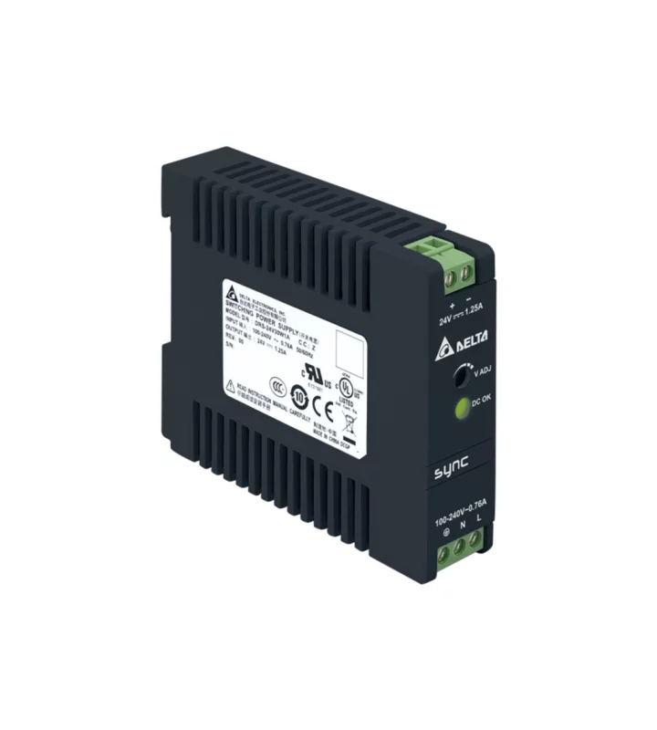 Power Supply, 1Ph, 30W, DIN Rail, AC/DC, 24 Vdc, 1,25 A