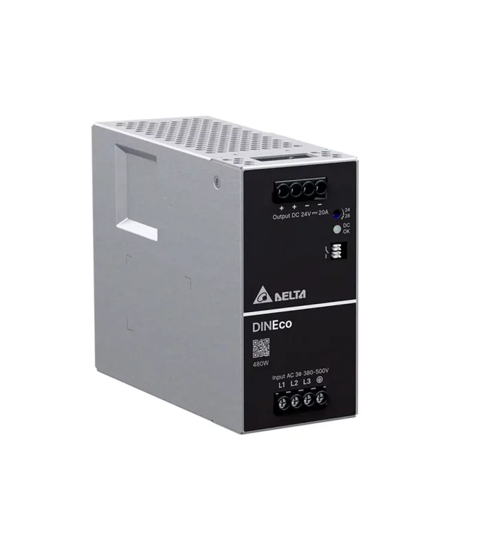 Power supply, 2,3Ph, 480W, DIN Rail, AC/DC, 24 Vdc, 20 A