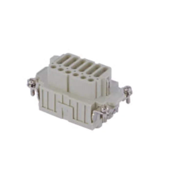 female insert, size 57.27, 18p+PE, silver, spring, 10A, 400V